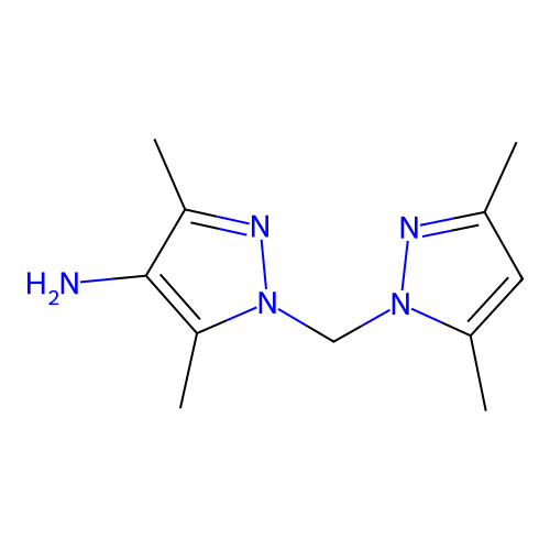 1-((3,5-Dimethyl-1H-pyrazol-1-yl)methyl)-3,5-dimethyl-1H-pyrazol-4-amine structure