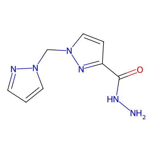 1-(1H-pyrazol-1-ylmethyl)-1H-pyrazole-3-carbohydrazide structure
