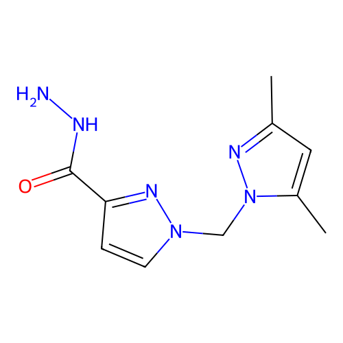 1-((3,5-Dimethyl-1H-pyrazol-1-yl)methyl)-1H-pyrazole-3-carbohydrazide structure