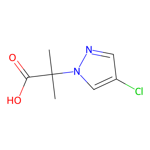 2-(4-chloro-1H-pyrazol-1-yl)-2-methylpropanoic acid structure