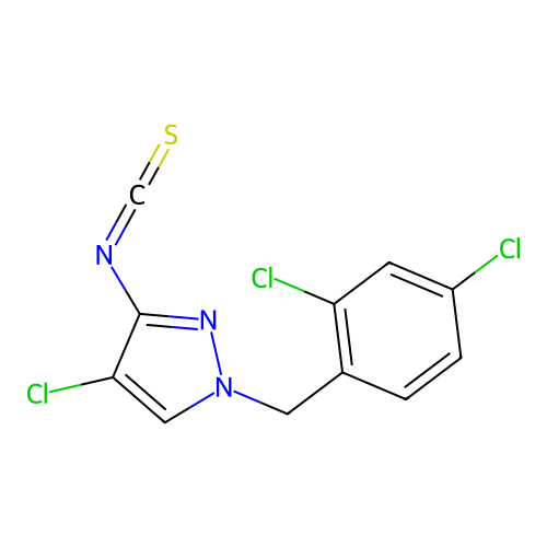 4-Chloro-1-(2,4-dichloro-benzyl)-3-isothiocyanato-1H-pyrazole structure