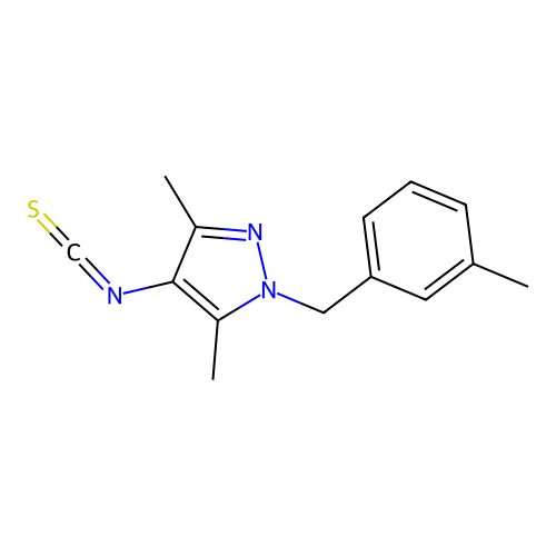 4-Isothiocyanato-3,5-dimethyl-1-(3-methyl-benzyl)-1H-pyrazole structure