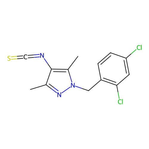 1-[(2,4-二氯苯基)甲基]-4-异硫氰酸酯基-3,5-二甲基吡唑 structure