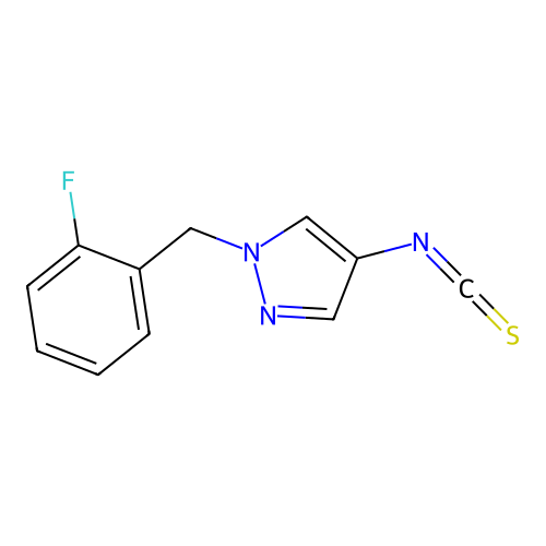 1-(2-Fluoro-benzyl)-4-isothiocyanato-1H-pyrazole structure