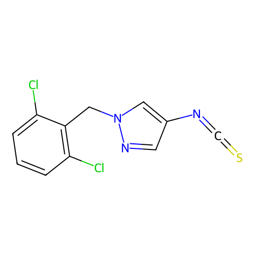 1-(2,6-dichlorobenzyl)-4-isothiocyanato-1H-pyrazole structure