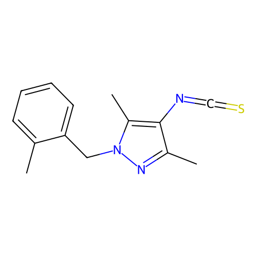4-Isothiocyanato-3,5-dimethyl-1-(2-methyl-benzyl)-1H-pyrazole structure