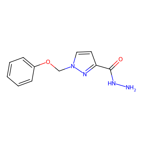 1-(phenoxymethyl)-1H-pyrazole-3-carbohydrazide structure
