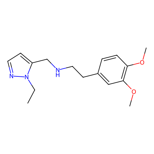 2-(3,4-Dimethoxyphenyl)-N-((1-ethyl-1H-pyrazol-5-yl)methyl)ethanamine structure