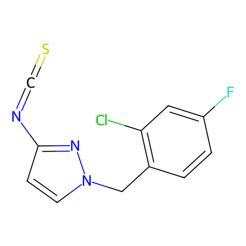 1-(2-Chloro-4-fluoro-benzyl)-3-isothiocyanato-1H-pyrazole structure
