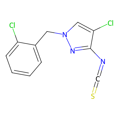4-chloro-1-(2-chlorobenzyl)-3-isothiocyanato-1H-pyrazole structure