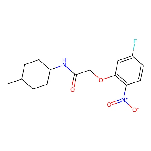 2-(5-氟-2-硝基苯氧基)-N-(4-甲基环己基)乙酰胺 structure