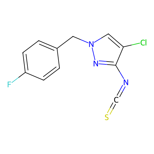 4-Chloro-1-(4-fluoro-benzyl)-3-isothiocyanato-1H-pyrazole structure