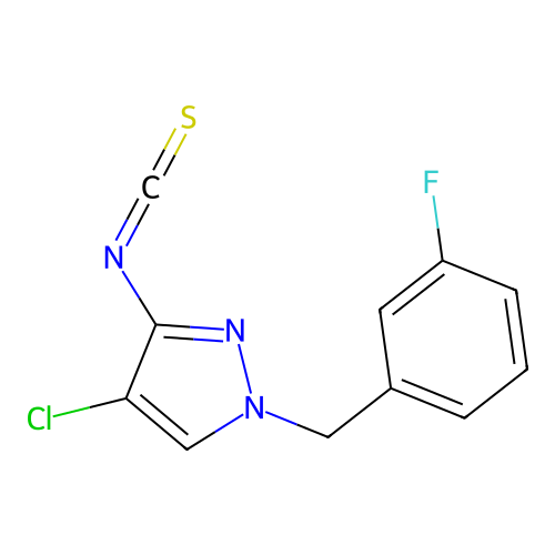 4-Chloro-1-(3-fluoro-benzyl)-3-isothiocyanato-1H-pyrazole structure