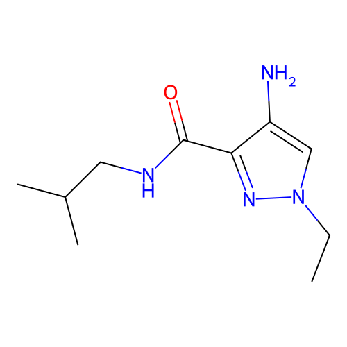 4-Amino-1-ethyl-N-isobutyl-1H-pyrazole-3-carboxamide structure