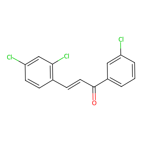 (2E)-1-(3-Chlorophenyl)-3-(2,4-dichlorophenyl)prop-2-en-1-one structure