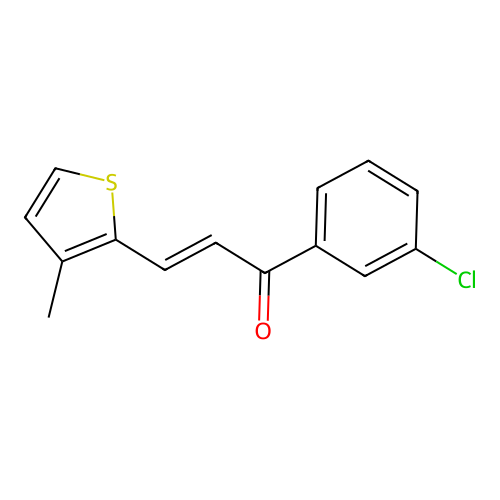 (2E)-1-(3-Chlorophenyl)-3-(3-methylthiophen-2-yl)prop-2-en-1-one structure