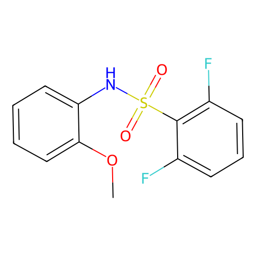 2,6-difluoro-N-(2-methoxyphenyl)benzenesulfonamide structure