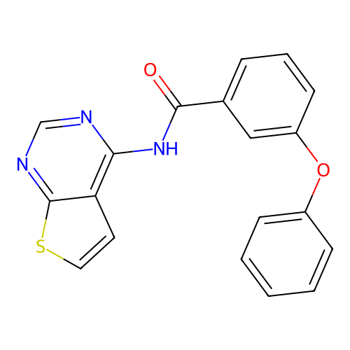 3-Phenoxy-N-{thieno[2,3-D]pyrimidin-4-YL}benzamide structure