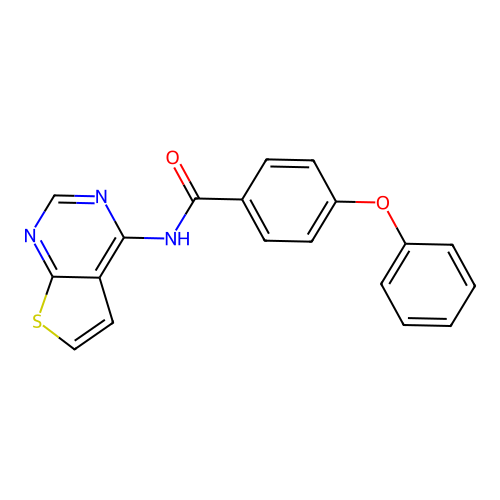 4-phenoxy-N-(thieno[2,3-d]pyrimidin-4-yl)benzamide structure