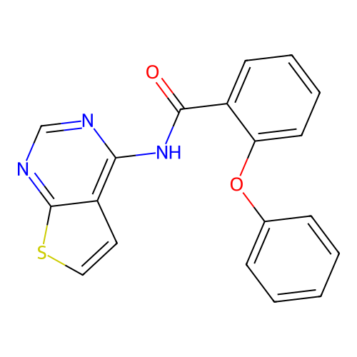 2-Phenoxy-N-{thieno[2,3-D]pyrimidin-4-YL}benzamide structure