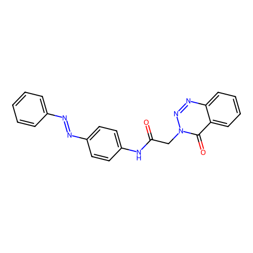 1,2,3-Benzotriazine-3(4H)-acetamide, 4-oxo-N-[4-[(1E)-2-phenyldiazenyl]phenyl]- structure