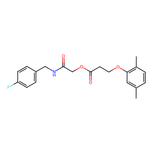[2-[(4-Fluorophenyl)methylamino]-2-oxoethyl] 3-(2,5-dimethylphenoxy)propanoate structure