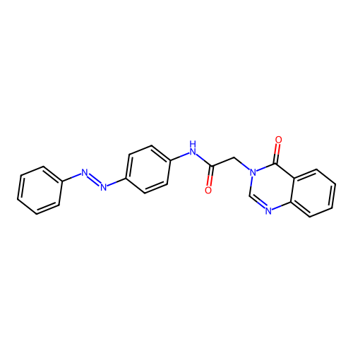 3(4H)-Quinazolineacetamide, 4-oxo-N-[4-[(1E)-2-phenyldiazenyl]phenyl]- structure