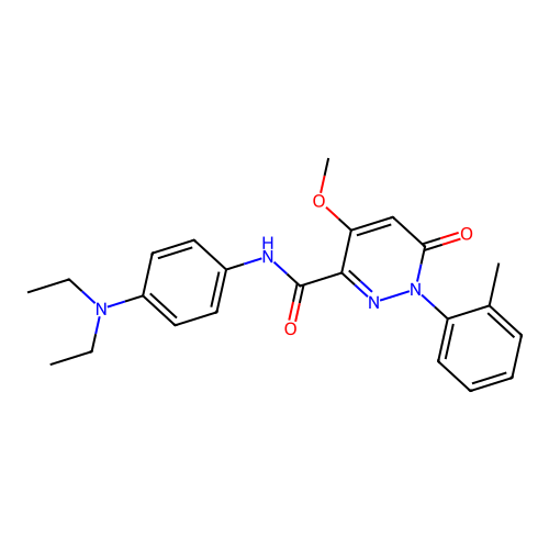 N-[4-(diethylamino)phenyl]-4-methoxy-1-(2-methylphenyl)-6-oxo-1,6-dihydropyridazine-3-carboxamide structure