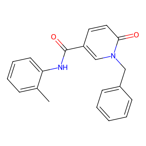 1-benzyl-N-(2-methylphenyl)-6-oxopyridine-3-carboxamide structure