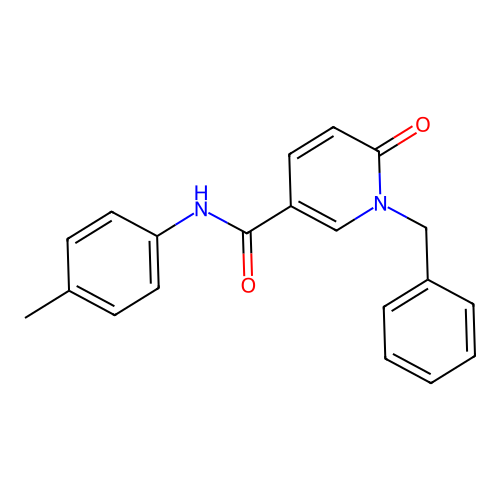 1-benzyl-N-(4-methylphenyl)-6-oxopyridine-3-carboxamide structure
