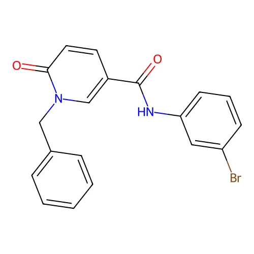1-苄基-N-(3-溴苯基)-6-氧代-1,6-二氢吡啶-3-甲酰胺 structure