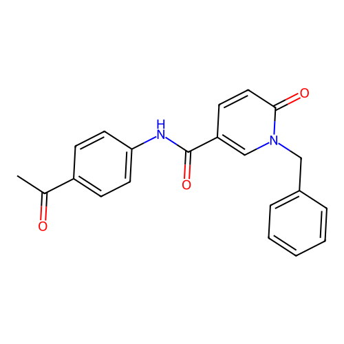 N-(4-acetylphenyl)-1-benzyl-6-oxo-1,6-dihydropyridine-3-carboxamide structure