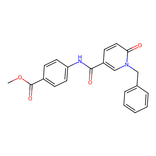 Methyl 4-[(1-benzyl-6-oxopyridine-3-carbonyl)amino]benzoate structure