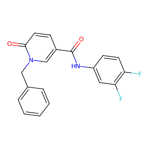 1-benzyl-N-(3,4-difluorophenyl)-6-oxo-1,6-dihydropyridine-3-carboxamide structure