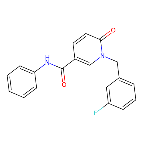 1-[(3-fluorophenyl)methyl]-6-oxo-N-phenylpyridine-3-carboxamide structure