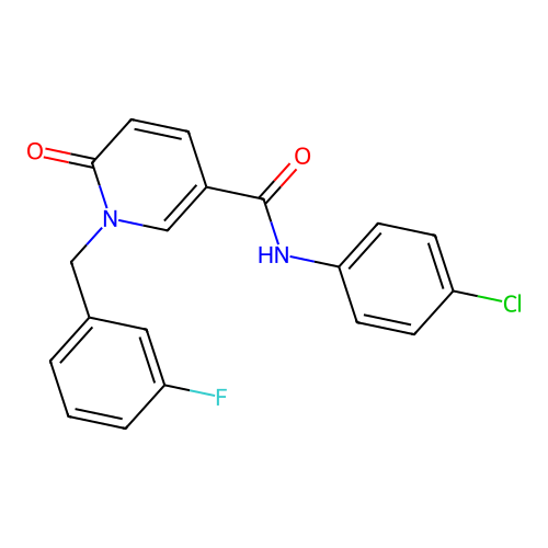 N-(4-chlorophenyl)-1-[(3-fluorophenyl)methyl]-6-oxopyridine-3-carboxamide structure