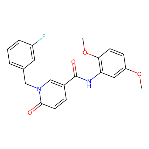 N-(2,5-dimethoxyphenyl)-1-[(3-fluorophenyl)methyl]-6-oxopyridine-3-carboxamide structure