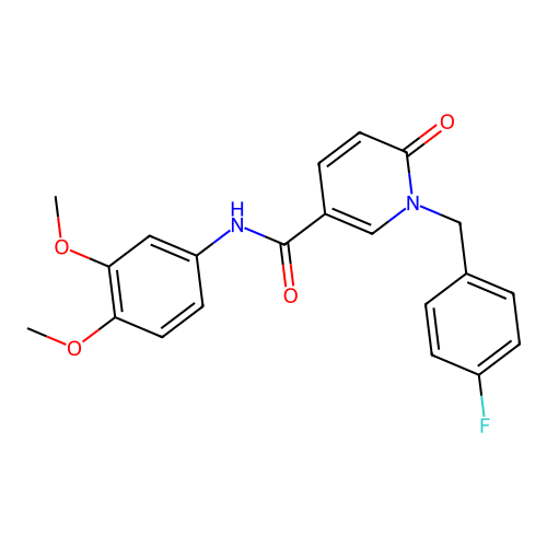 N-(3,4-dimethoxyphenyl)-1-[(4-fluorophenyl)methyl]-6-oxopyridine-3-carboxamide structure