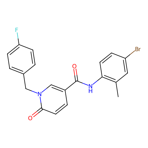 N-(4-bromo-2-methylphenyl)-1-[(4-fluorophenyl)methyl]-6-oxo-1,6-dihydropyridine-3-carboxamide structure