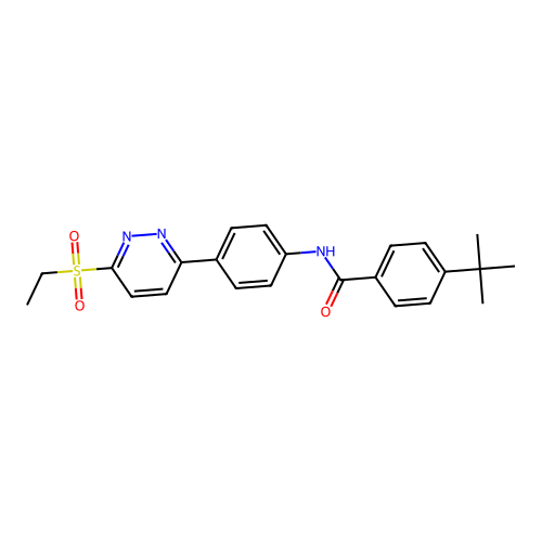 4-tert-butyl-N-[4-(6-ethylsulfonylpyridazin-3-yl)phenyl]benzamide structure
