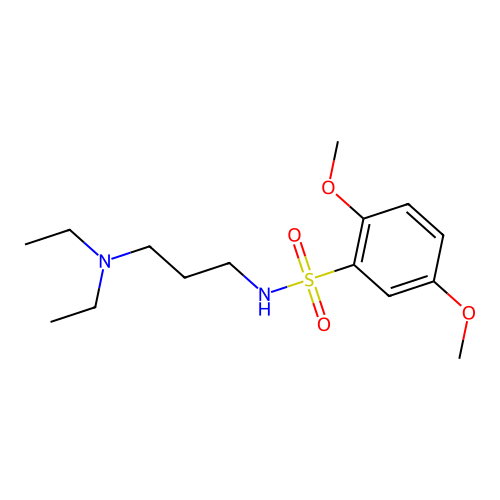N-(3-(diethylamino)propyl)-2,5-dimethoxybenzenesulfonamide structure