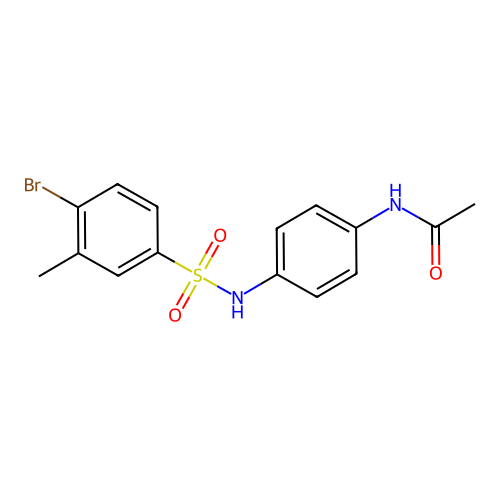 N-[4-[(4-bromo-3-methylphenyl)sulfonylamino]phenyl]acetamide structure