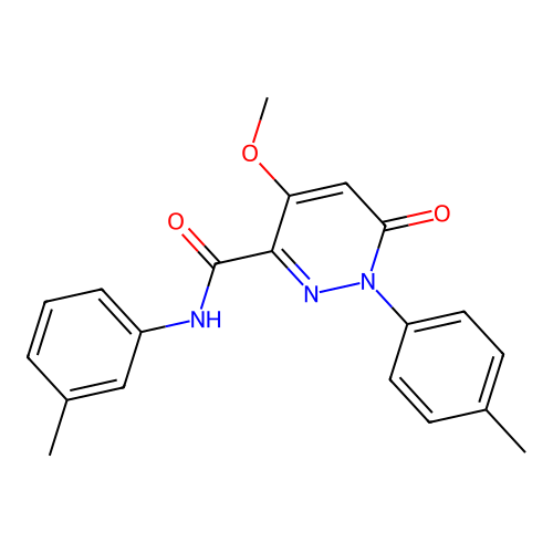 4-methoxy-N-(3-methylphenyl)-1-(4-methylphenyl)-6-oxopyridazine-3-carboxamide structure
