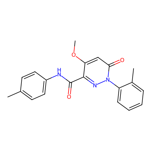 4-methoxy-1-(2-methylphenyl)-N-(4-methylphenyl)-6-oxopyridazine-3-carboxamide structure
