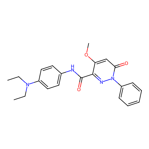 N-[4-(diethylamino)phenyl]-4-methoxy-6-oxo-1-phenyl-1,6-dihydropyridazine-3-carboxamide structure
