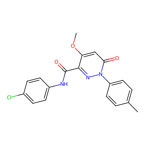 N-(4-chlorophenyl)-4-methoxy-1-(4-methylphenyl)-6-oxopyridazine-3-carboxamide structure