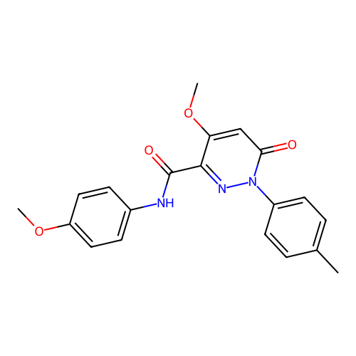 4-methoxy-N-(4-methoxyphenyl)-1-(4-methylphenyl)-6-oxopyridazine-3-carboxamide structure