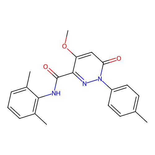N-(2,6-dimethylphenyl)-4-methoxy-1-(4-methylphenyl)-6-oxo-1,6-dihydropyridazine-3-carboxamide structure