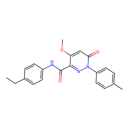 N-(4-ethylphenyl)-4-methoxy-1-(4-methylphenyl)-6-oxo-1,6-dihydropyridazine-3-carboxamide structure