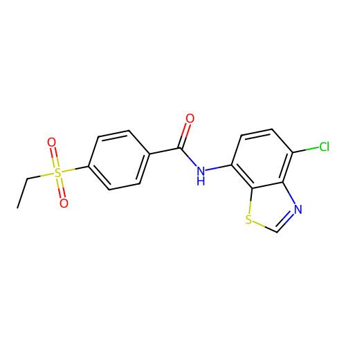 N-(4-chlorobenzo[d]thiazol-7-yl)-4-(ethylsulfonyl)benzamide structure